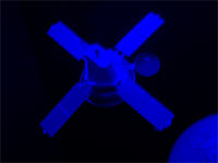 orbiting satellite - powerpoint backgrounds